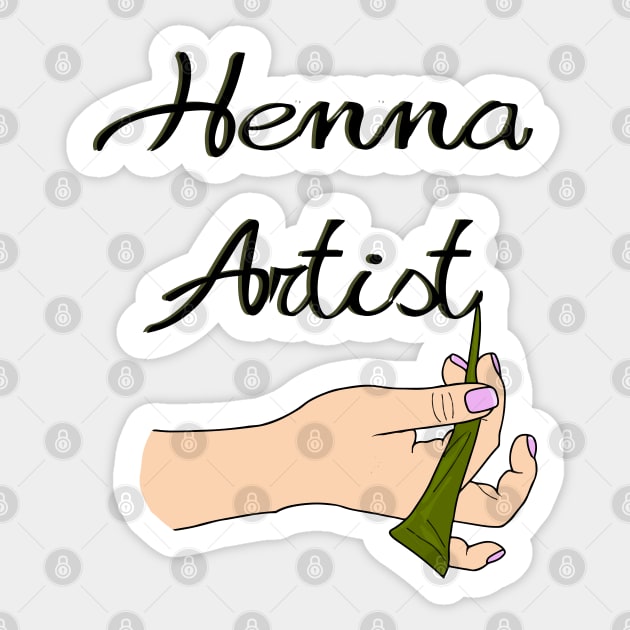 Henna Artist with Henna Cone Sticker by Tilila